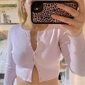 Aritzia pink Sunday best cardigan